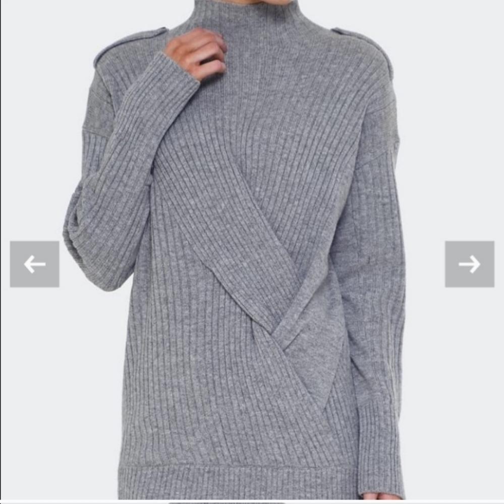 Rag & Bone women's gray Wool Dale Merino long-sleeved Sweater size medium - Picture 2 of 16